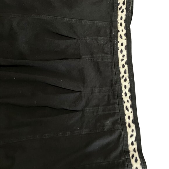 Sundance Denim Wear Black Jacket w/ Animal Print Trim | Made in USA | M - Picture 4 of 15